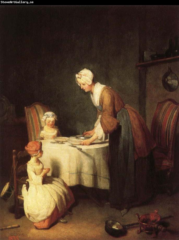 jean-Baptiste-Simeon Chardin Grace Before Dinner